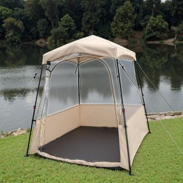 Costway Šotor za šport na zložljiv način 160 cm rjav