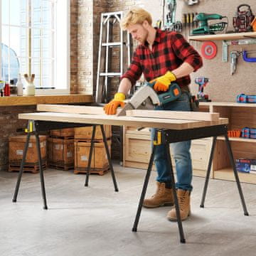 Costway Set 2 zložljivih kovinskih delovnih konj 94x47x74 cm, nosilnost 500 kg