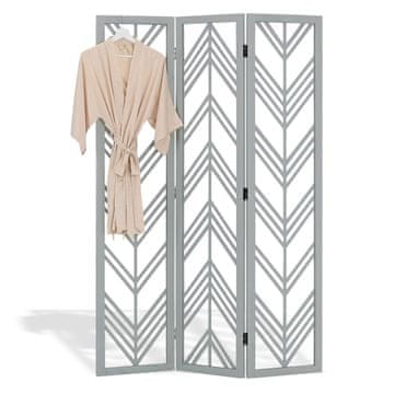 Homestyle4U Pregrada za prostor, 3-delna, 120x2x170 cm, siva