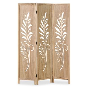 Homestyle4U Pregrada za prostor, 3-delna, 120x2x170 cm, naravna