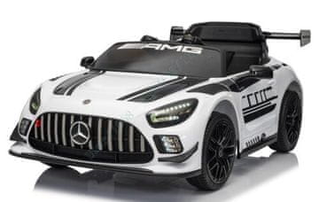 Costway Otroški električni avto Mercedes-AMG GT3 3 prestave bel