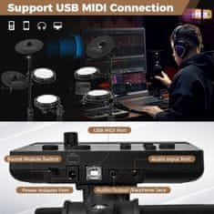 Costway Elektronski bobni z 10 demonstracijami, USB MIDI in 2 paličkami