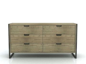 Livin Hill Komoda, FLOB04, 155x80x45 cm, rjava