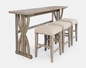 Livin Hill Barska miza s kompletom, AV1933-74, 188x91.5x46 cm, rjava