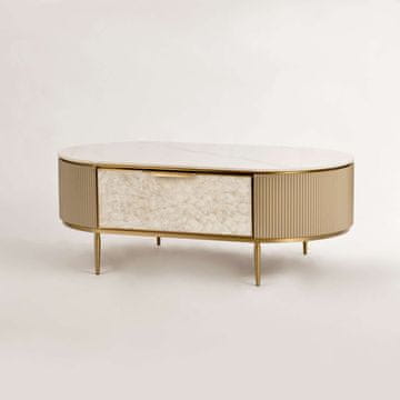 Livin Hill Klubska mizica, ST907, 122x45x71 cm, zlata