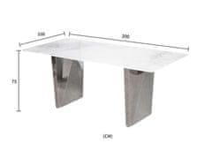 Livin Hill Jedilna miza, M33, 200x75x100 cm, bela
