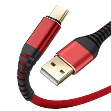 OJAČAN KABEL ZA HITRO POLNJENJE TYPE-C, DOLŽINA 2 m