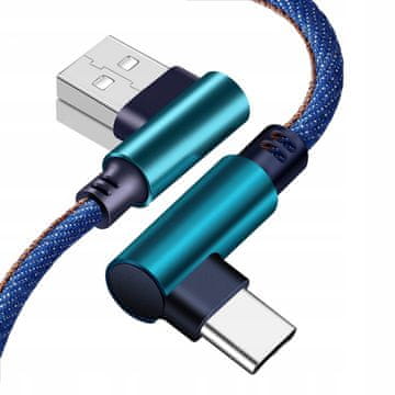 USB-C KABEL ZA HITRO POLNJENJE 2 m, NAKIT 90°