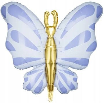Folija balon BUTTERFLY moder rojstni dan prvi rojstni dan spomladanska zabava travnik 69x69 cm