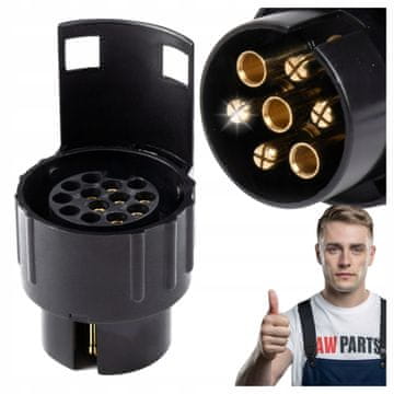 AMIO Adapter/Redukcijski vtič/Kavelj/Vtičnica 7/13 PIN/Prikolica za avto