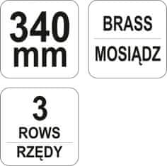 YATO Žična krtača, medeninasta žica, 3 vrste, plastični ročaj YT-6341
