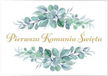 Plakat za prvo obhajilo z motivom bršljana 60 cm x 42 cm 1 kos.