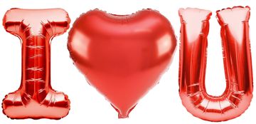 ARPEX Rdeč folijski balon I LOVE YOU za Valentinovo