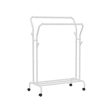 Songmics Oblekalna stojala 2 obešalni letvi 103.5 cm črna