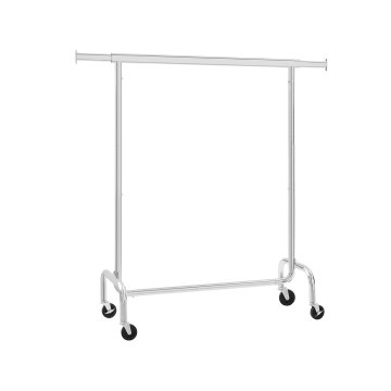 Songmics Oblekalni regal 110-150x160x45 cm srebrn