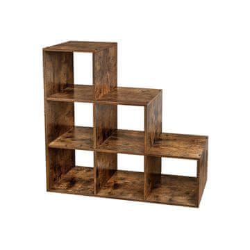 Songmics Knižna omara 6 kock 97.5x97.5x29 cm rjava