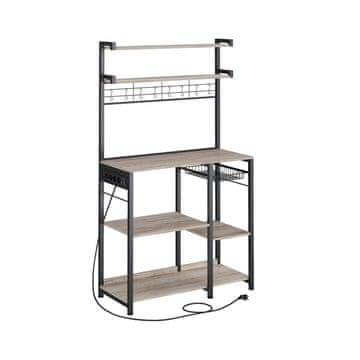 Songmics Kuhinjska polica 40x90x165.5 cm siva-bež