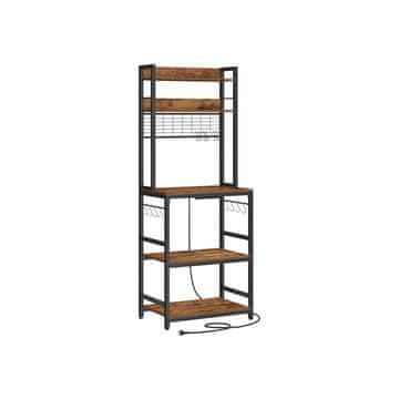 Songmics Kuhinjska polica 40x60x170 cm rjava