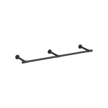 Songmics Stenska obešalna palica 30.4x170x7 cm črna