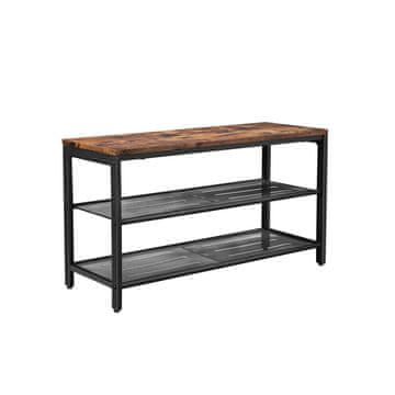 Songmics Klop za čevlje 80x30x44.5 cm rjava