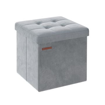 Songmics Shranjevalna klop 38x38x38 cm siva