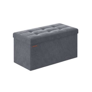 Songmics Shranjevalna klop 38x76x38 cm siva
