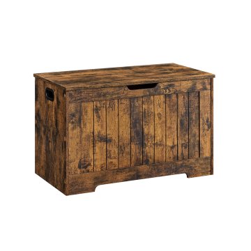 Songmics Skrinja za igrače 76x48x40 cm rjava