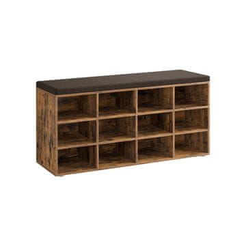 Songmics Klop za čevlje 30.3x104x48 cm rjav