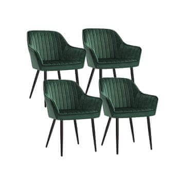 Songmics Jedilni stoli, komplet 2 oblazinjenih naslanjačev, 62.5x60x85 cm, svetlo siva