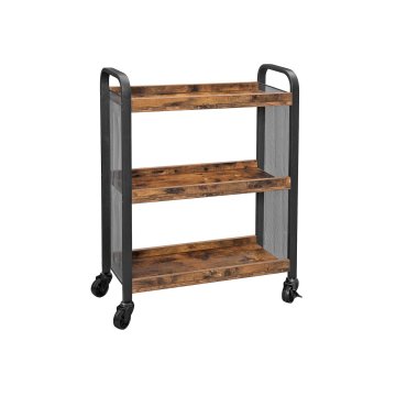 Songmics Postrežni voziček 66x26x85 cm rjav
