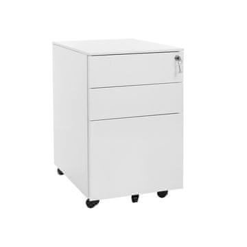 Songmics Mobilna omarica za arhiviranje 39x60x52 cm bela