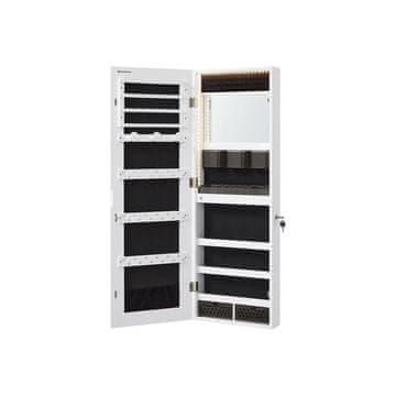 Songmics Omara za nakit 37.5x9.7x108 cm bela