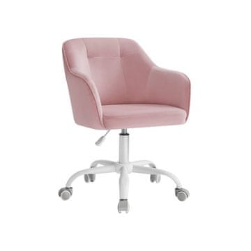 Songmics Pisarna stol 64x64x83-93 cm roza
