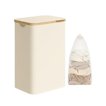Songmics Košara za perilo 42x32x70.5 cm bela