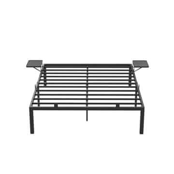 Songmics Posteljni okvir 140x190x41.3 cm Črn