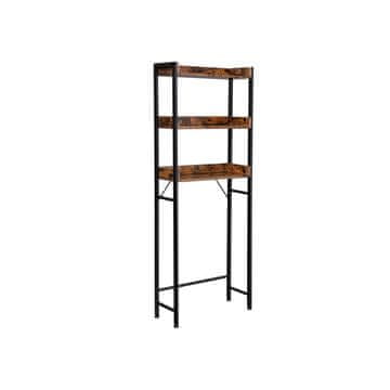 Songmics Polica za stranišče 63x25x165 cm rjava