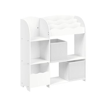 Songmics Otroška knjižna polica 30x93x100 cm bela