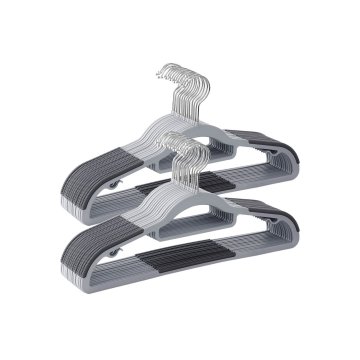 Songmics Obešalniki za oblačila 42x0.6x21.5 cm Sivi plastični