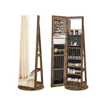 Songmics Omara za nakit 9.4x37x155 cm rjava