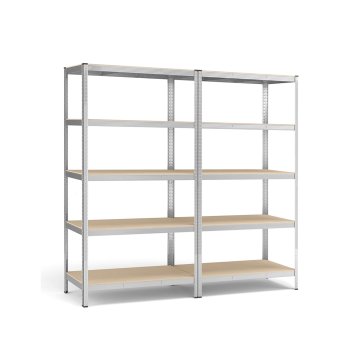 Songmics Robusten regal 60x120x200 cm srebrn