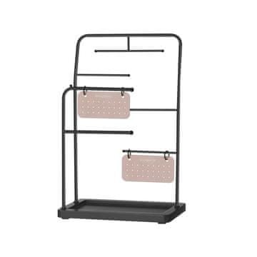Songmics Stojalo za nakit 13x21.5x33.7 cm črno