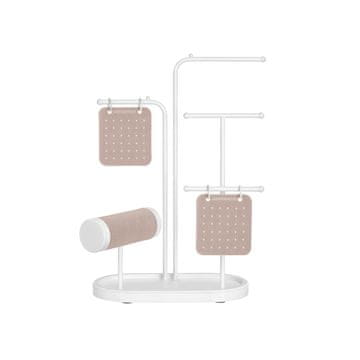 Songmics Stojalo za nakit 10.8x20.4x31.5 cm, belo