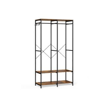 Songmics Omara odprti obešalnik za oblačila 40x94.5x180 cm rjava