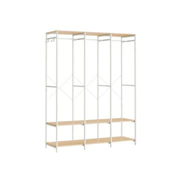 Songmics Omara odprti obešalnik za oblačila 40x141x180 cm Bež