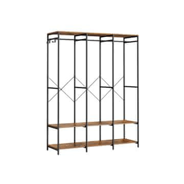 Songmics Omara odprti obešalnik za oblačila 40x141x180 cm rjava