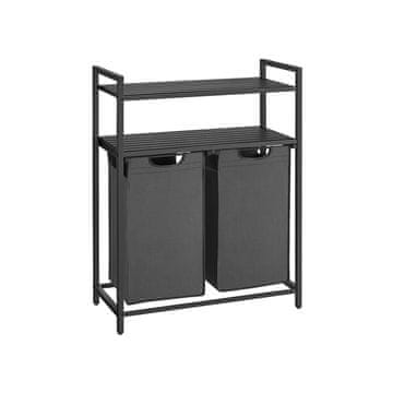 Songmics Košara za perilo 73x33x92 cm Črna