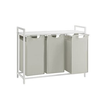 Songmics Košara za perilo 92.5x33x72 cm Bela