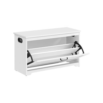 Songmics Čevlji klop 80x30x46 cm bela
