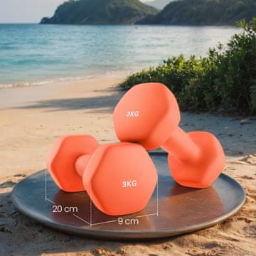 Songmics Set uteži 2 kosa 13.5x6.5 cm oranžna
