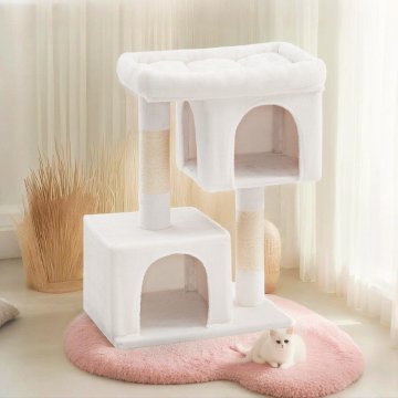 Songmics Mačje drevo 68x48x101 cm Bela